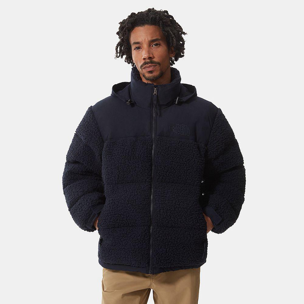 The North Face Sherpa Ανδρικα Μπουφάν Nuptse - Σκουρο Μπλε (CYBD10238)